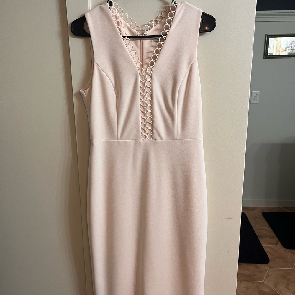 Calvin Klein Sleeveless Pink Midi Dress